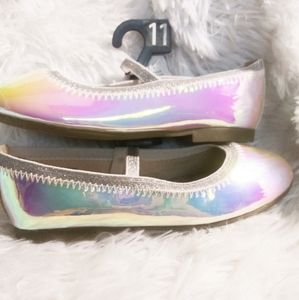 Diva/ Little Girls Shoes Holographic Ballet Flats